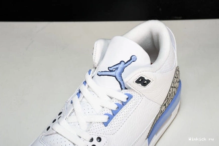 JORDAN “UNC” AIR WHITE 3 RETRO 0912